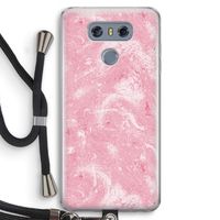 Abstract Painting Pink: LG G6 Transparant Hoesje met koord
