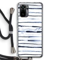 Ink Stripes: Xiaomi Redmi Note 10 Pro Transparant Hoesje met koord