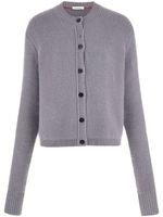 Ferragamo cardigan à plaque logo - Gris