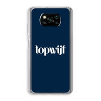 Topwijf Navy: Xiaomi Poco X3 NFC Transparant Hoesje