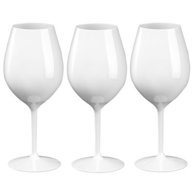 12x Witte of rode wijn wijnglazen 51 cl/510 ml van onbreekbaar wit kunststof