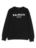 Balmain Kids sweat à logo floqué - Noir