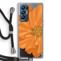 Orange Ellila flower: Oppo Find X3 Neo Transparant Hoesje met koord