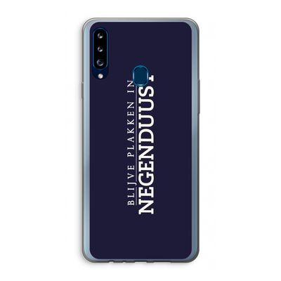 Blijve plakken in Negenduust: Samsung Galaxy A20s Transparant Hoesje