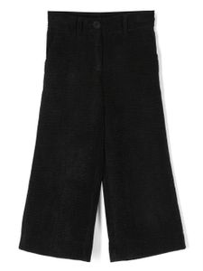 Monnalisa pantalon en velours côtelé à coupe ample - Noir