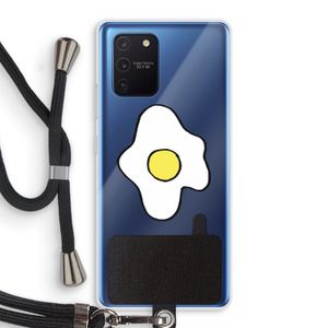 Spiegelei: Samsung Galaxy Note 10 Lite Transparant Hoesje met koord
