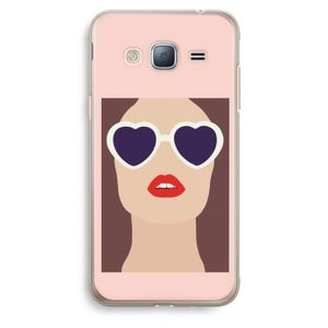 Red lips: Samsung Galaxy J3 (2016) Transparant Hoesje