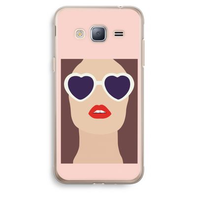 Red lips: Samsung Galaxy J3 (2016) Transparant Hoesje
