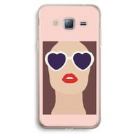 Red lips: Samsung Galaxy J3 (2016) Transparant Hoesje