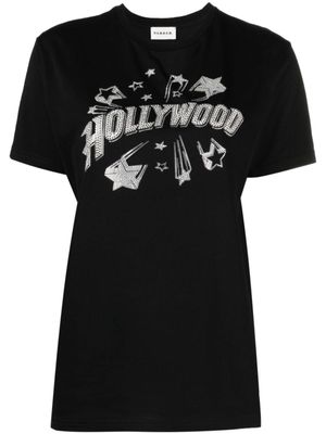P.A.R.O.S.H. t-shirt en coton à slogan imprimé - Noir
