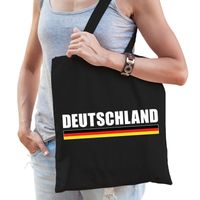 Katoenen Duitsland supporter tasje Deutschland zwart - thumbnail