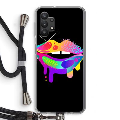 Lip Palette: Samsung Galaxy A32 5G Transparant Hoesje met koord
