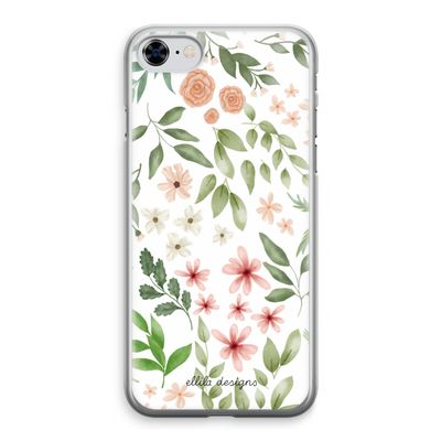 Botanical sweet flower heaven: iPhone 8 Transparant Hoesje