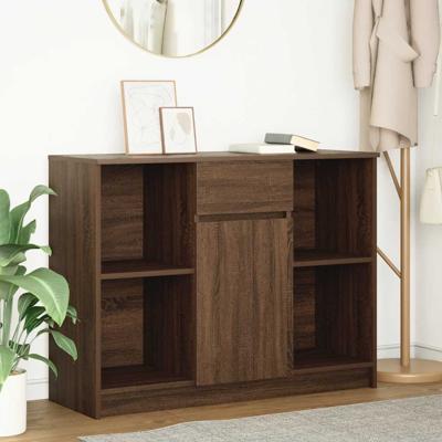 Dressoir met lade 101x35x76 cm spaanplaat bruin eikenkleurig
