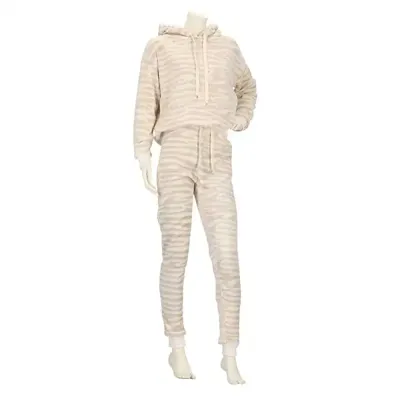 Dames huispak Fleece - Lounge set dames - Zebra - Warm winter pyjamapak - Loungewear dames