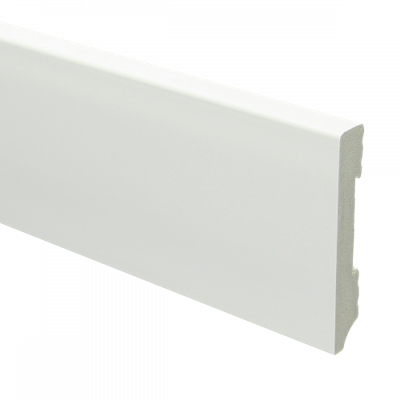 Watervaste kunststof Moderne plint 90x15 wit - lengte 240cm