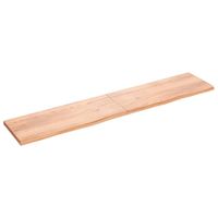 vidaXL Tafelblad 200x40x(2-4)cm behandeld massief eikenhout lichtbruin