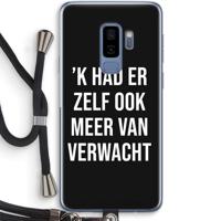 Meer verwacht  - Zwart: Samsung Galaxy S9 Plus Transparant Hoesje met koord