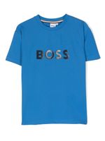 BOSS Kidswear logo-print short-sleeve T-shirt - Bleu