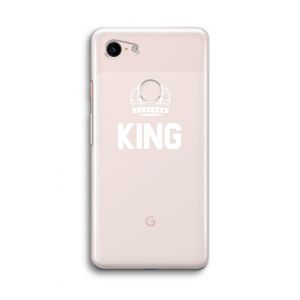 King zwart: Google Pixel 3 Transparant Hoesje