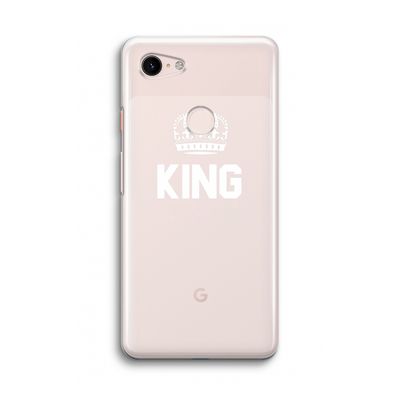 King zwart: Google Pixel 3 Transparant Hoesje
