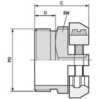 LAPP 52004240 Wartel PG11 Messing Messing 50 stuk(s)