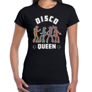 Disco verkleed t-shirt dames - jaren 80 feest outfit - disco queen