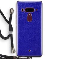 Majorelle Blue: HTC U12+ Transparant Hoesje met koord
