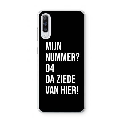 Da ziede van hier - Zwart: Samsung Galaxy A70 Transparant Hoesje