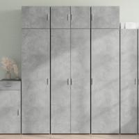 Opbergkast 70x42,5x225 cm bewerkt hout betongrijs