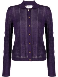 Bally cardigan à motif monogrammé en jacquard - Violet