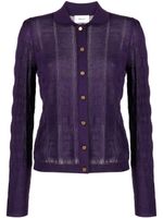 Bally cardigan à motif monogrammé en jacquard - Violet