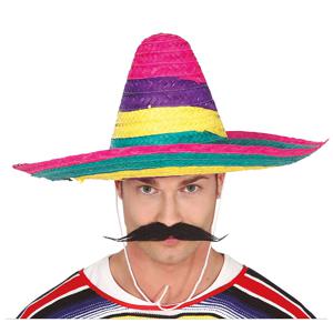 Mexicaanse Sombrero hoed voor heren - carnaval/verkleed accessoires - multi kleuren