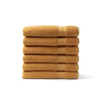Handdoek Hotel Collectie - 6 stuks - 70x140 - oker geel - thumbnail