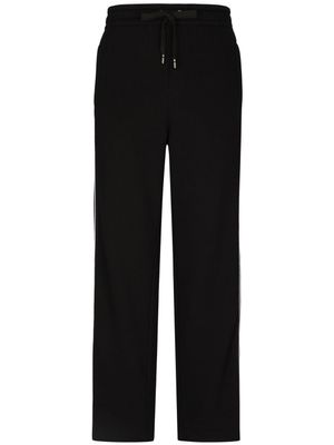 Dolce & Gabbana pantalon de jogging à bande logo - Noir