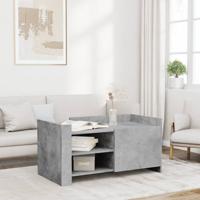 Salontafel 100x50x50 cm bewerkt hout betongrijs