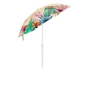 Strandparasol Tropical bladeren 180 cm - Lichtgeel