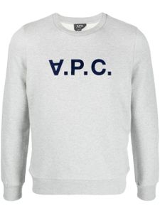 A.P.C. sweat en coton à logo imprimé - Gris