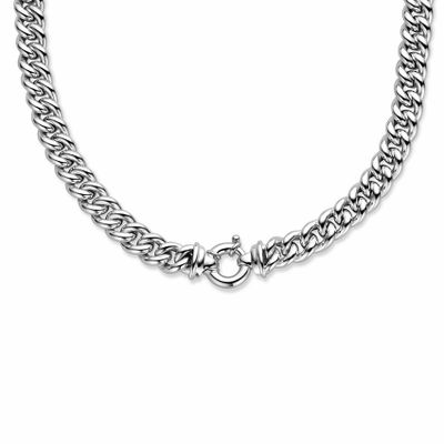 Ketting Gourmetschakel-Springslot zilver 10,6 mm 44 cm