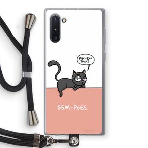GSM poes: Samsung Galaxy Note 10 Transparant Hoesje met koord
