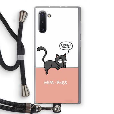 GSM poes: Samsung Galaxy Note 10 Transparant Hoesje met koord
