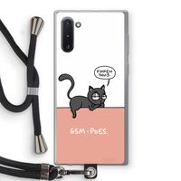 GSM poes: Samsung Galaxy Note 10 Transparant Hoesje met koord