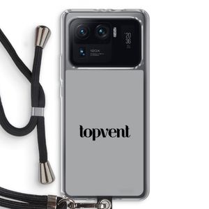 Topvent Grijs Zwart: Xiaomi Mi 11 Ultra Transparant Hoesje met koord