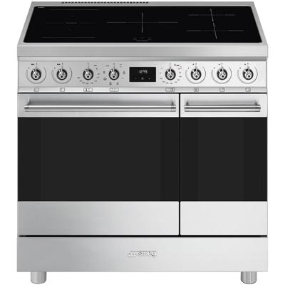 Smeg C92IMX2 Inductie fornuis Grijs