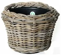 Van der Leeden Rotan Drypot plantenmand 32x23cm Bruin