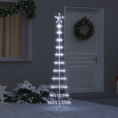 LED Kerstboom met 230 LED Koudwit 138.5 x 138.5 x 399 cm Metaal