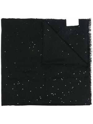 Brunello Cucinelli écharpe à sequins - Noir