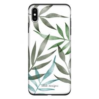 Tropical watercolor leaves: iPhone XS Max Tough Case