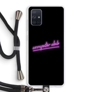 Vice Black: Samsung Galaxy A71 Transparant Hoesje met koord
