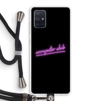 Vice Black: Samsung Galaxy A71 Transparant Hoesje met koord